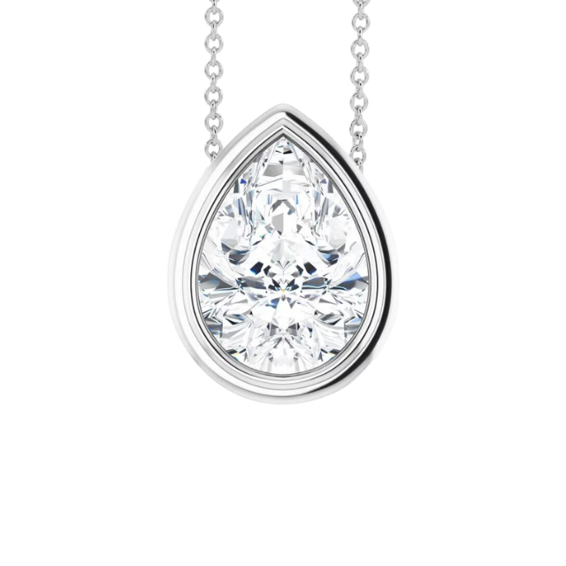.6 ct Pear Lab Grown Diamond Fumiko Necklace - 14k white gold