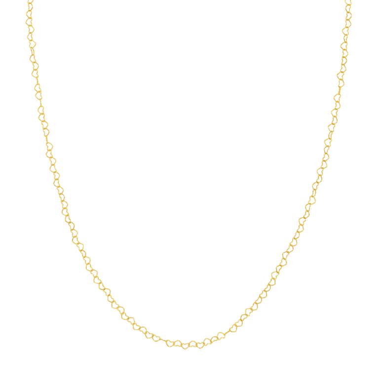 Twisted Hearts Chain - 14k yellow gold