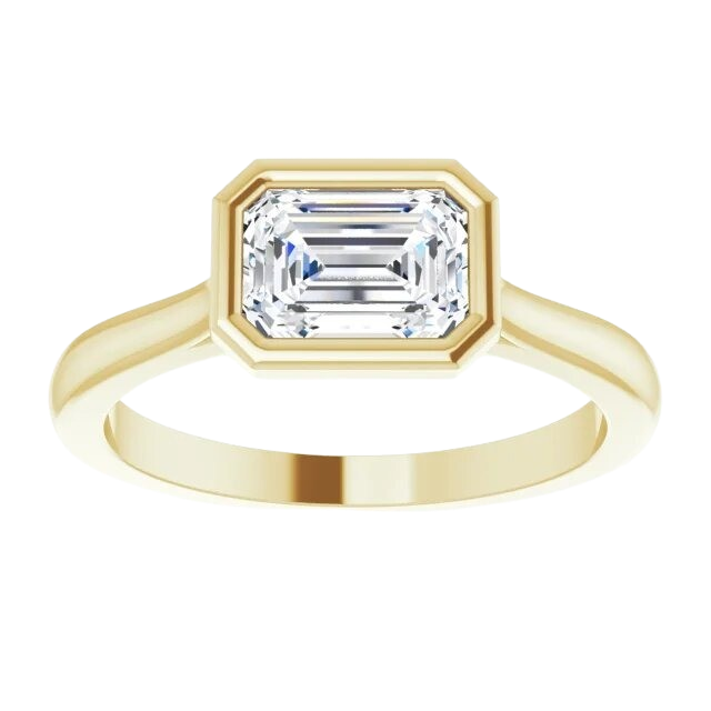 1 ct Emerald Lab Grown Diamond Giana Ring - 14k yellow gold