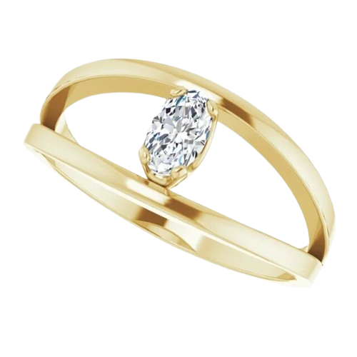 Lab Grown Diamond Ellie Ring - 14k yellow gold