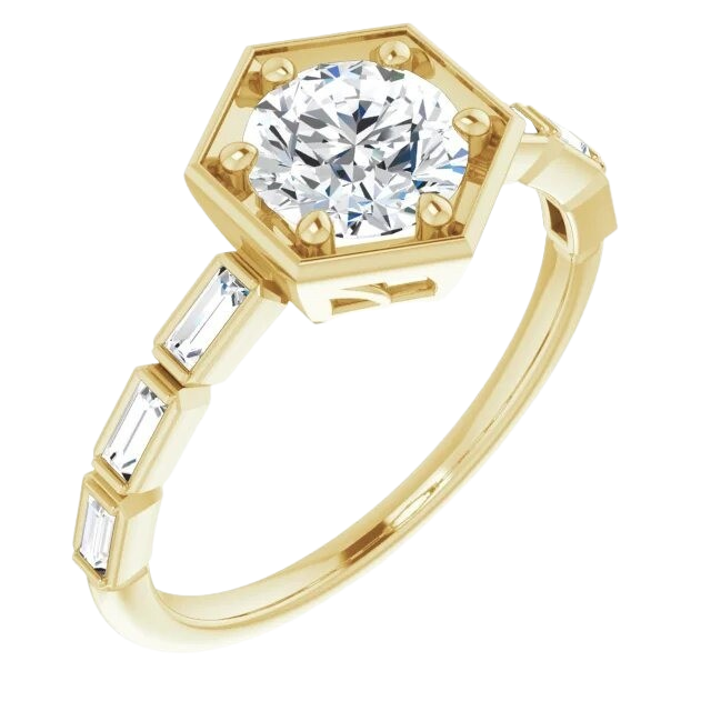 1 ct Lab Grown Diamond Leslie Ring - 14k yellow gold
