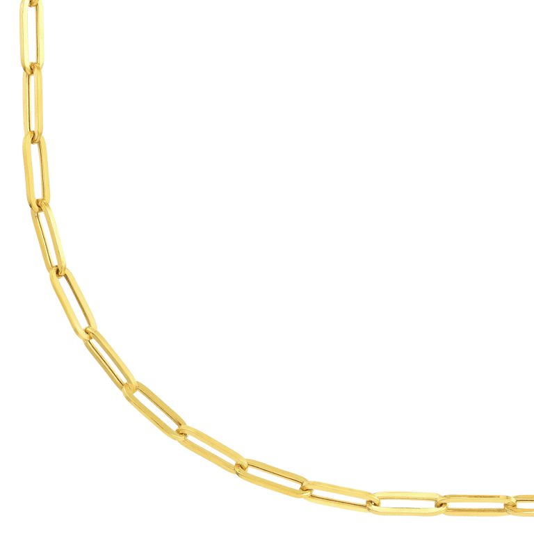 Grand Paperclip Chain - 14k yellow gold