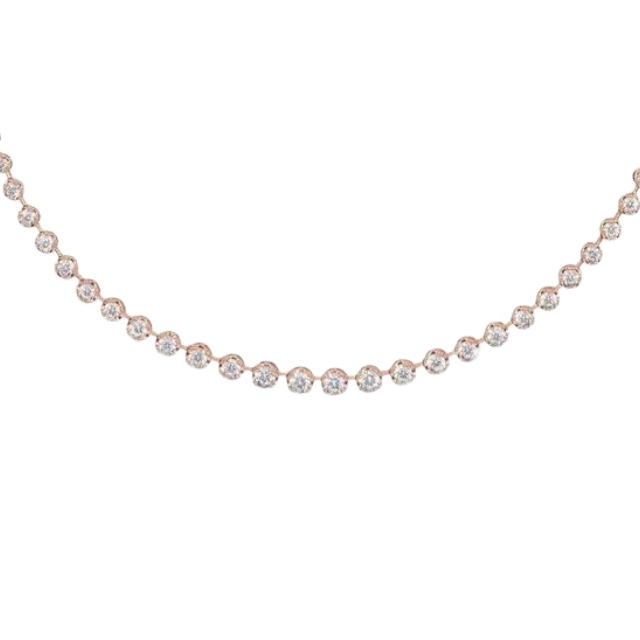 6.75 ctw Lab Grown Diamond Grace Necklace - 14k rose gold