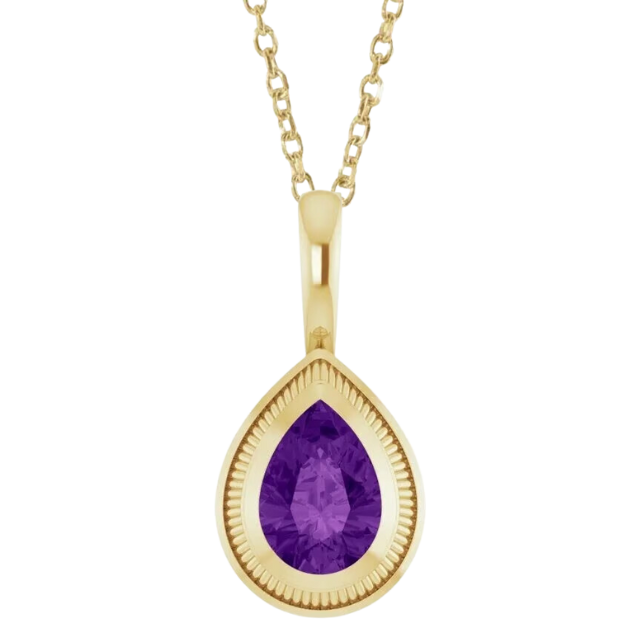 1.7 ct Amethyst Hayes Necklace - 14k yellow gold