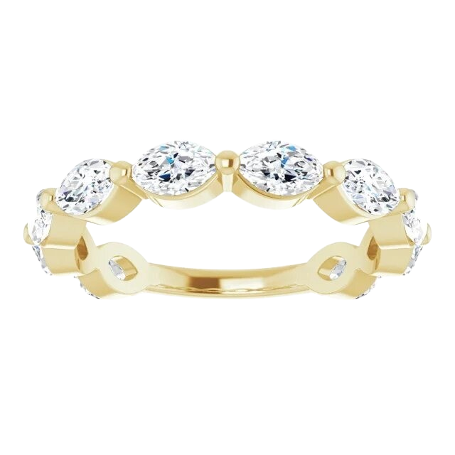 2 ctw Marquise Lab Grown Diamond Band - 14k yellow gold