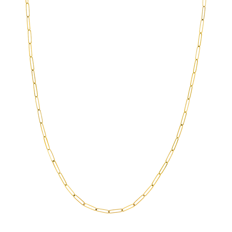 Medium Paperclip Chain - 14k yellow gold