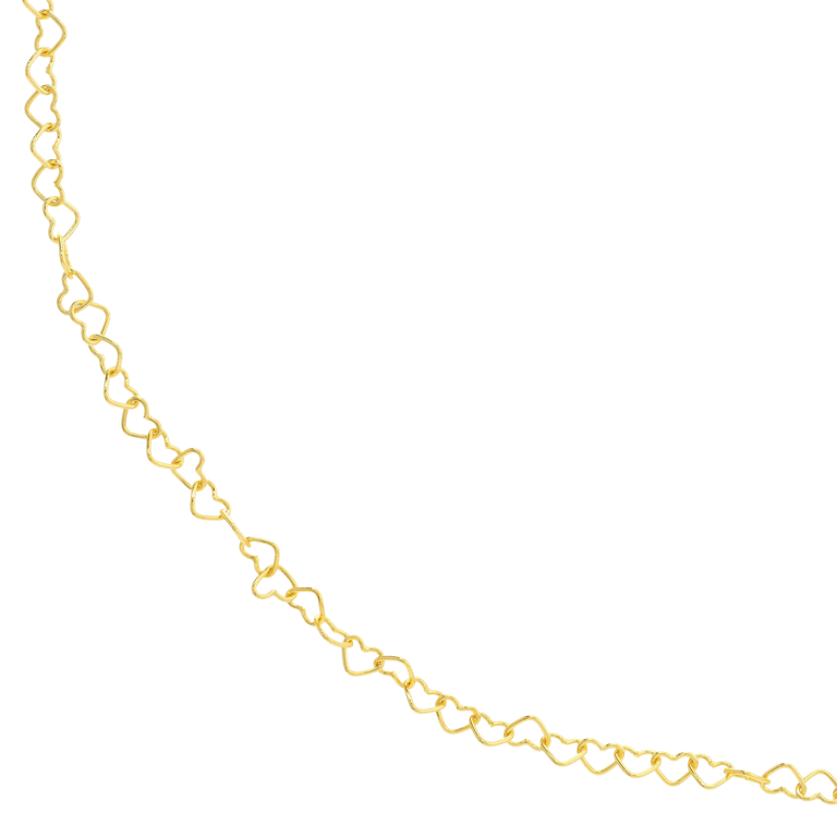 Twisted Hearts Chain - 14k yellow gold