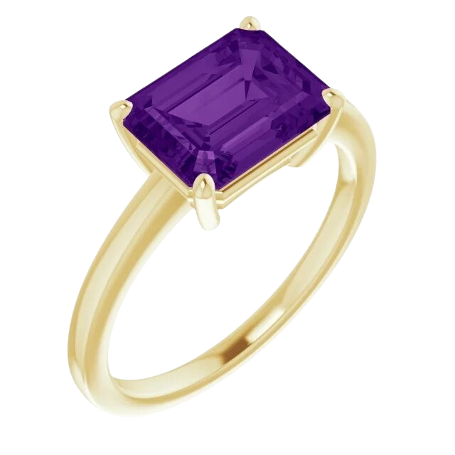 2.25 ct Amethyst Candy Ring - 14k yellow gold