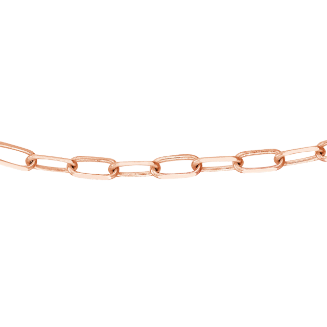 Paperclip Chain Bracelet - 14k rose gold