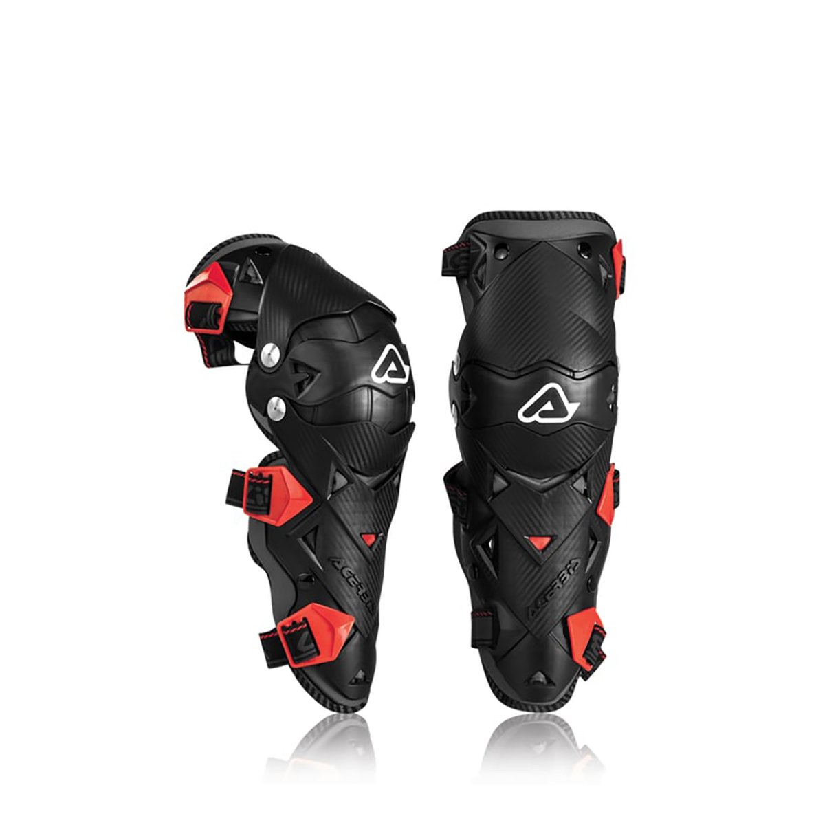 Acerbis EVO 3.0 Hinged Knee Guards - Motocross & Enduro Protection - One Size Adult