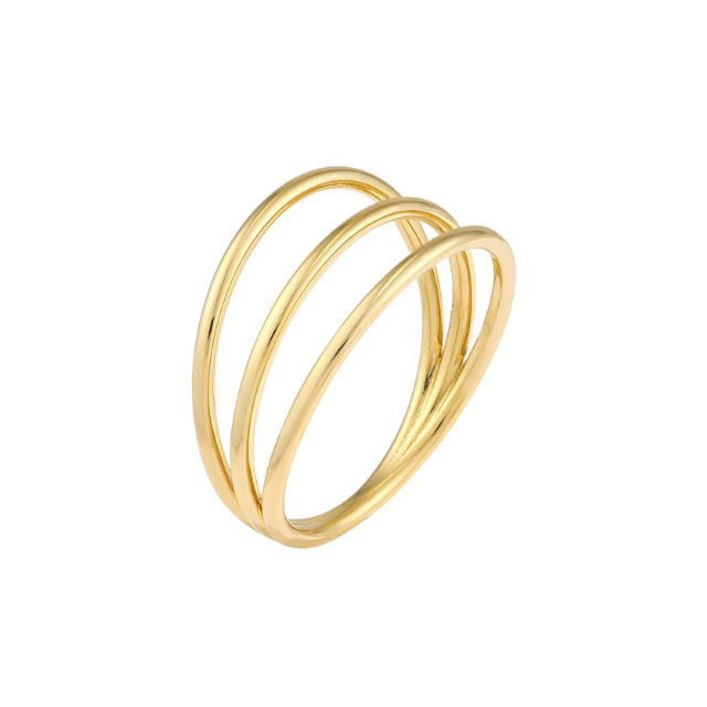 Triple Dome Ring - 14k yellow gold