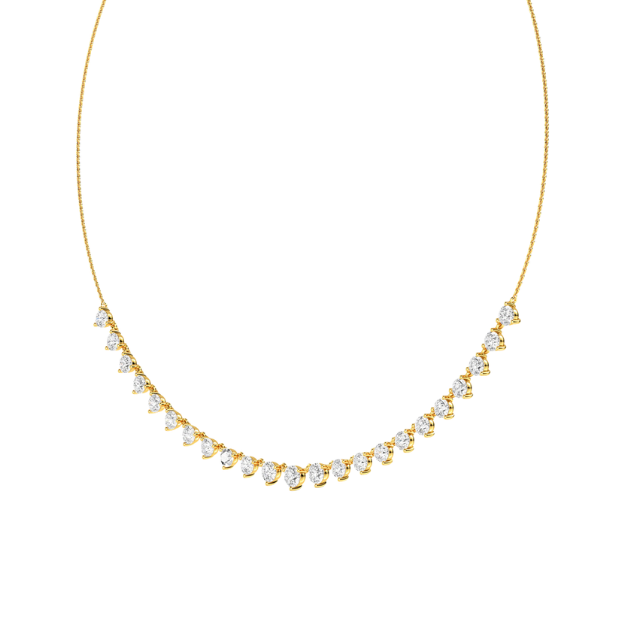 3.8 ctw Lab Grown Diamond Kadence Necklace - 14k yellow gold