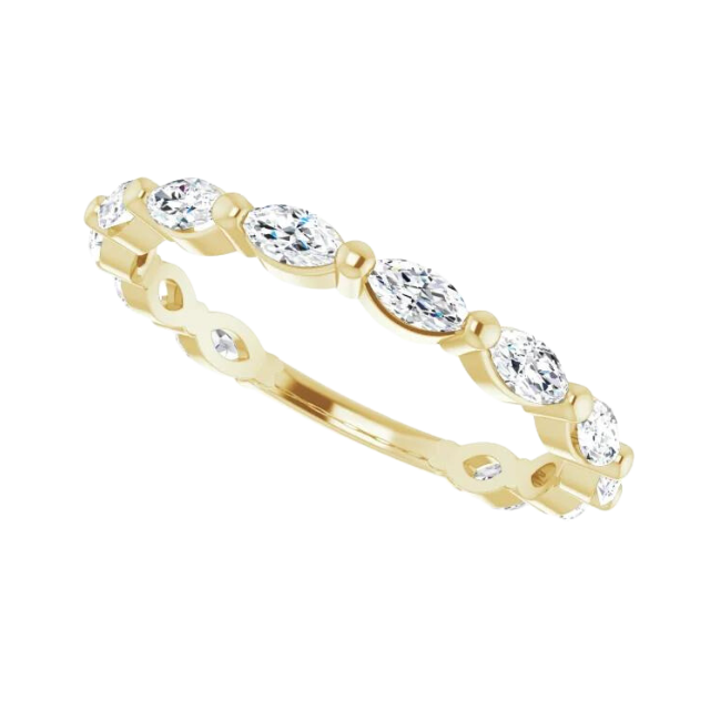 .9 ctw Marquise Lab Grown Diamond Band - 14k yellow gold