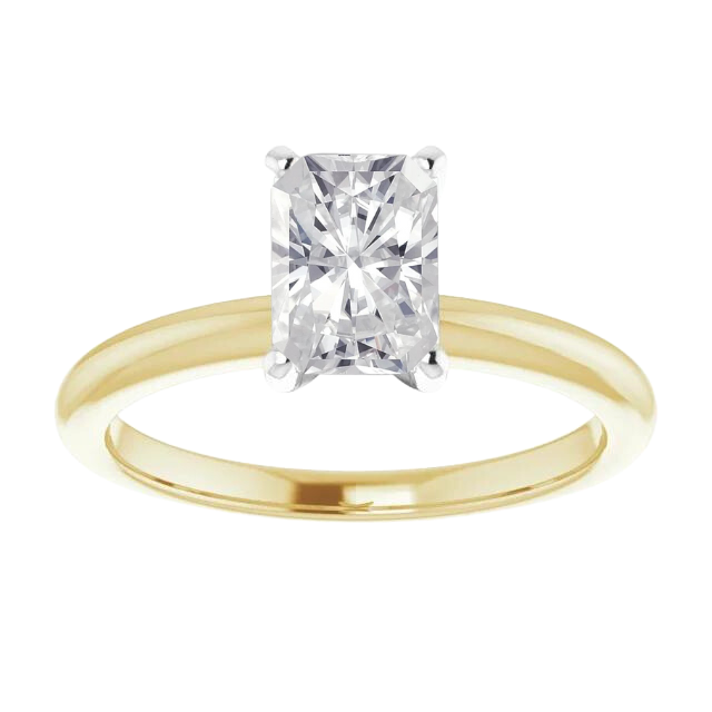 1 ct Radiant Lab Grown Diamond Helen Ring - 14k yellow gold