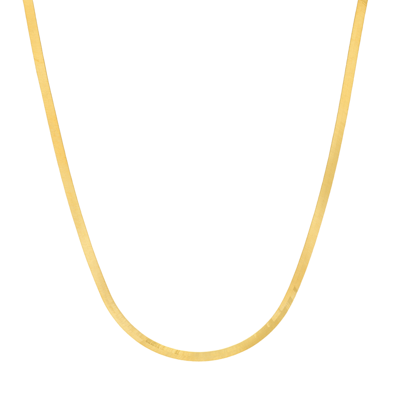 Herringbone Chain - 14k yellow gold