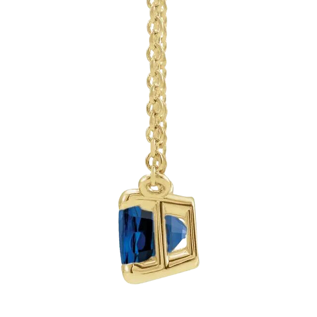 Lab Grown Sapphire Mia Necklace - 14k yellow gold