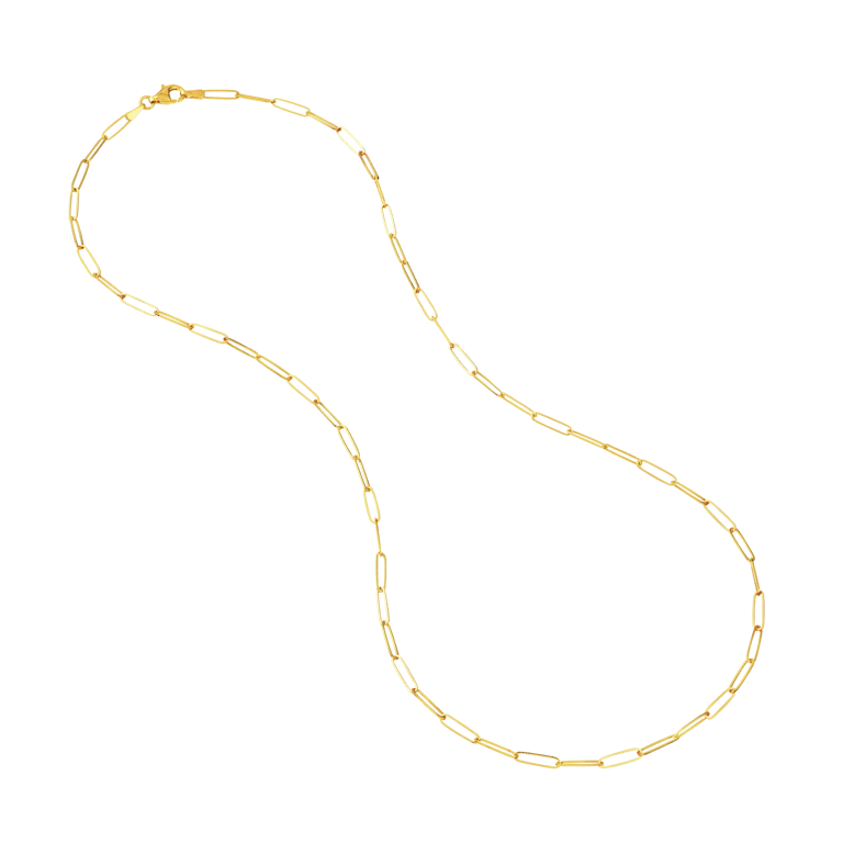 Medium Paperclip Chain - 14k yellow gold
