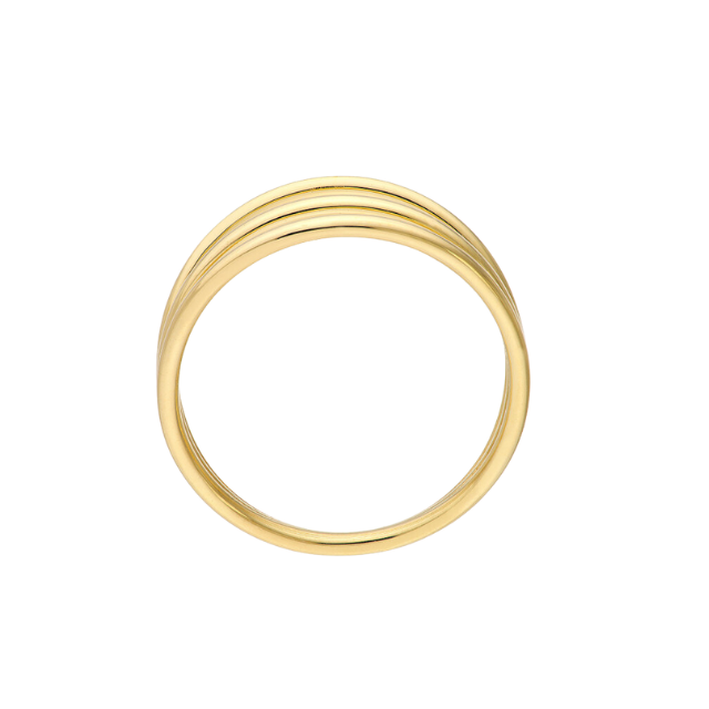 Triple Dome Ring - 14k yellow gold