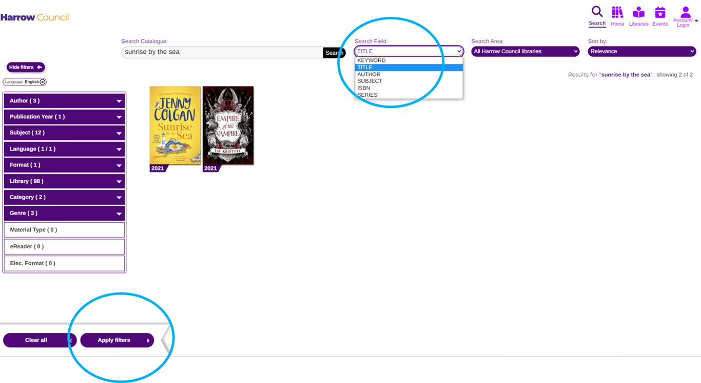 Screen image displaying the actions described above