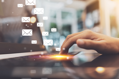 Image showing a computer and emails
