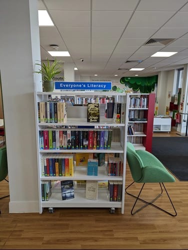 Wickford Library's Literacy Area Bookcase and Chair