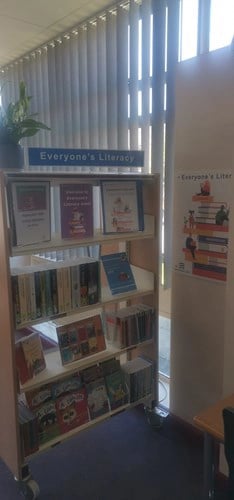 Hullbridge Library's Literacy Area Bookshelf