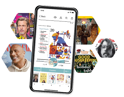 Image promoting digital magazines provided by Overdrive and Libby