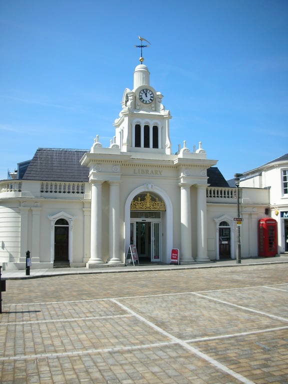 The outside view of Saffron Walden Library