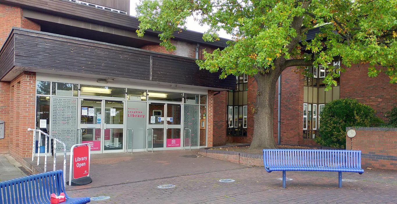 The outside view of Loughton Library