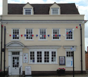 The outside view of Thaxted Library