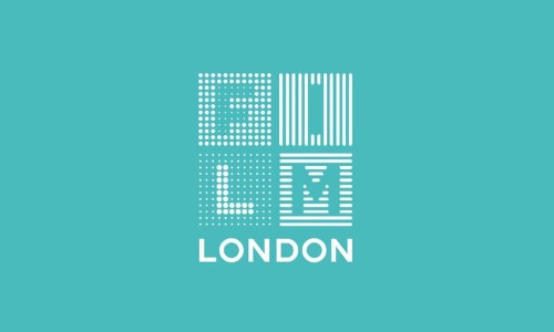 London Screen Archives logo, white on a clear turqoise background