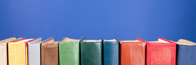 Decorative image promoting books
