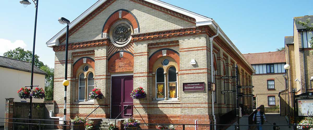 the outside view of Halstead Library