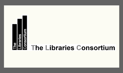 The Library Consortium Overdrive logo, black on white background