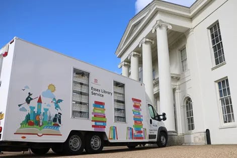 Mobile library outside library