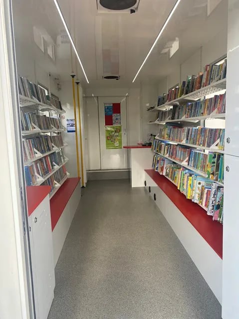 Interior of the mobile library