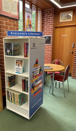 Chipping Ongar's Literacy area chairs and a bookcase