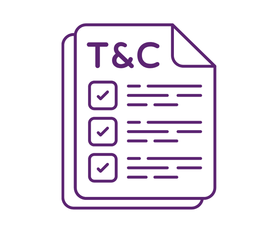 Paper work with T and C on it