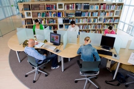 people working at computers