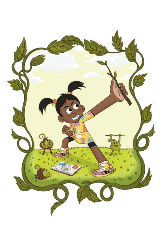 Character image-girl with stick