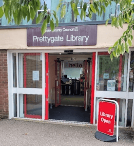 Library front entrance