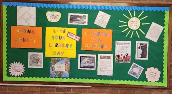 display board wth posters