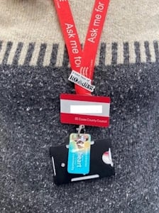 library staff lanyard