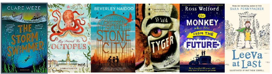 Image showing book jackets for the titles shortlisted below