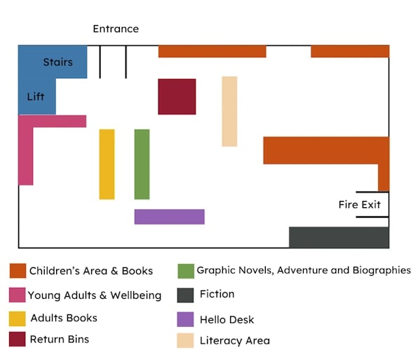 Greenstead library plan map