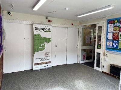 lobby of Greenstaed Library