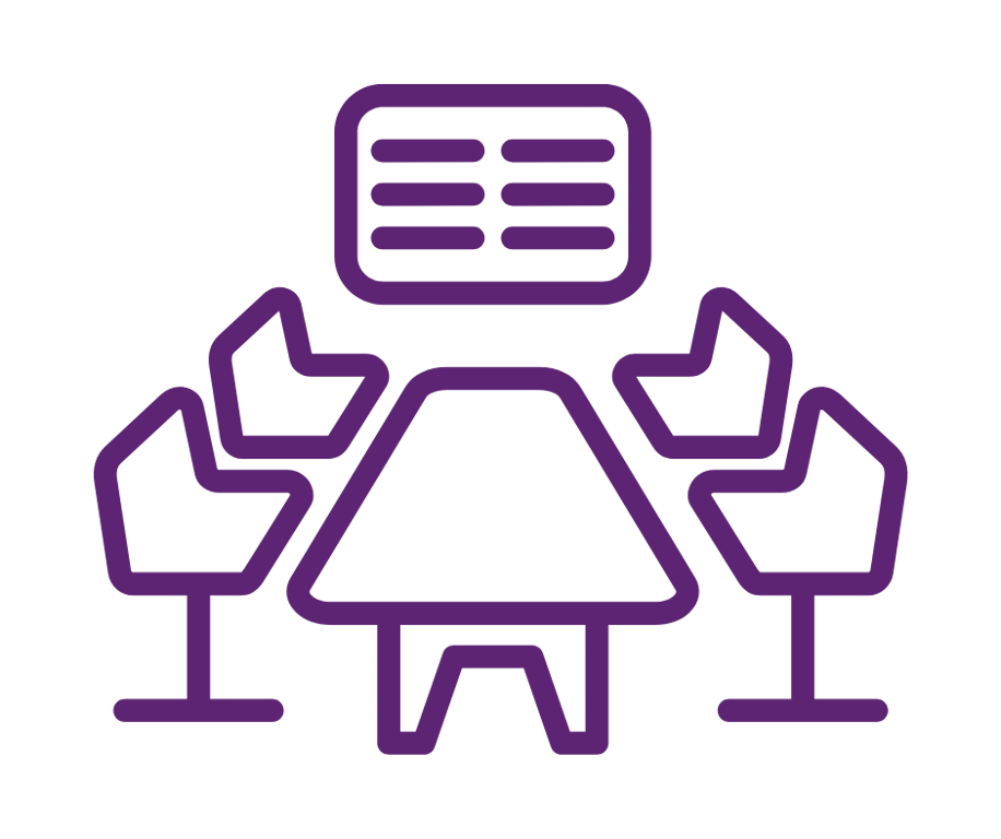 Desk with Chairs and a window