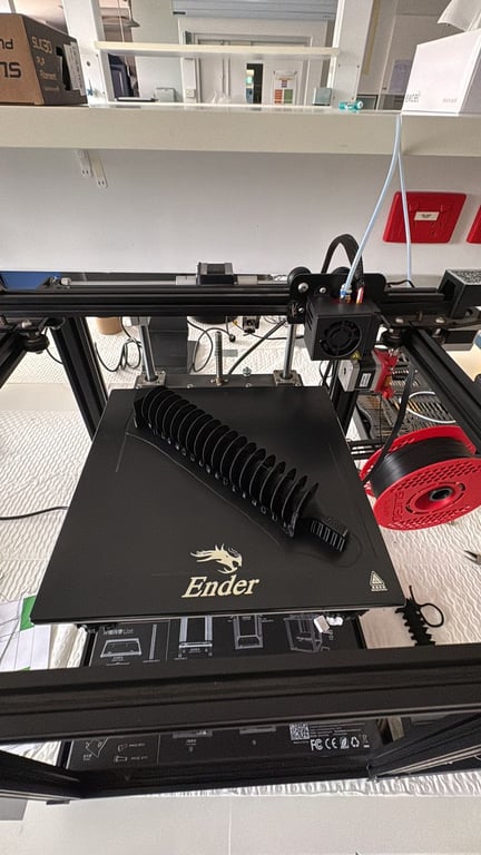 Close up on a 3D printer