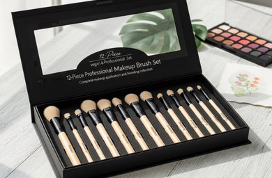 12-Piece Professional Makeup Brush Set