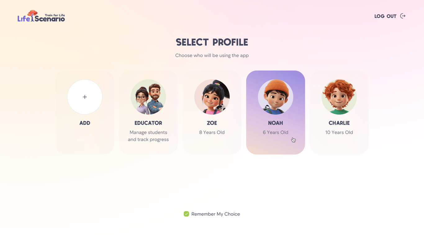 Select Profile Interface